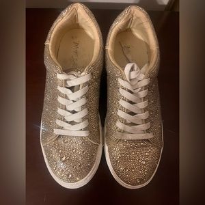 Betsey Johnson Sidney Rhinestone Platform Sneakers